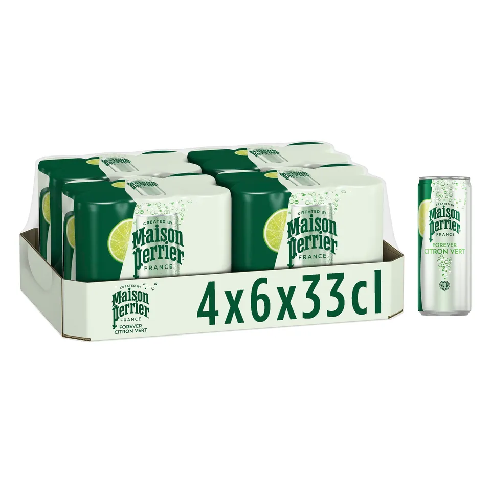 Maison Perrier Forever boisson gazeuse citron vert 24x33cl sans édulcorant