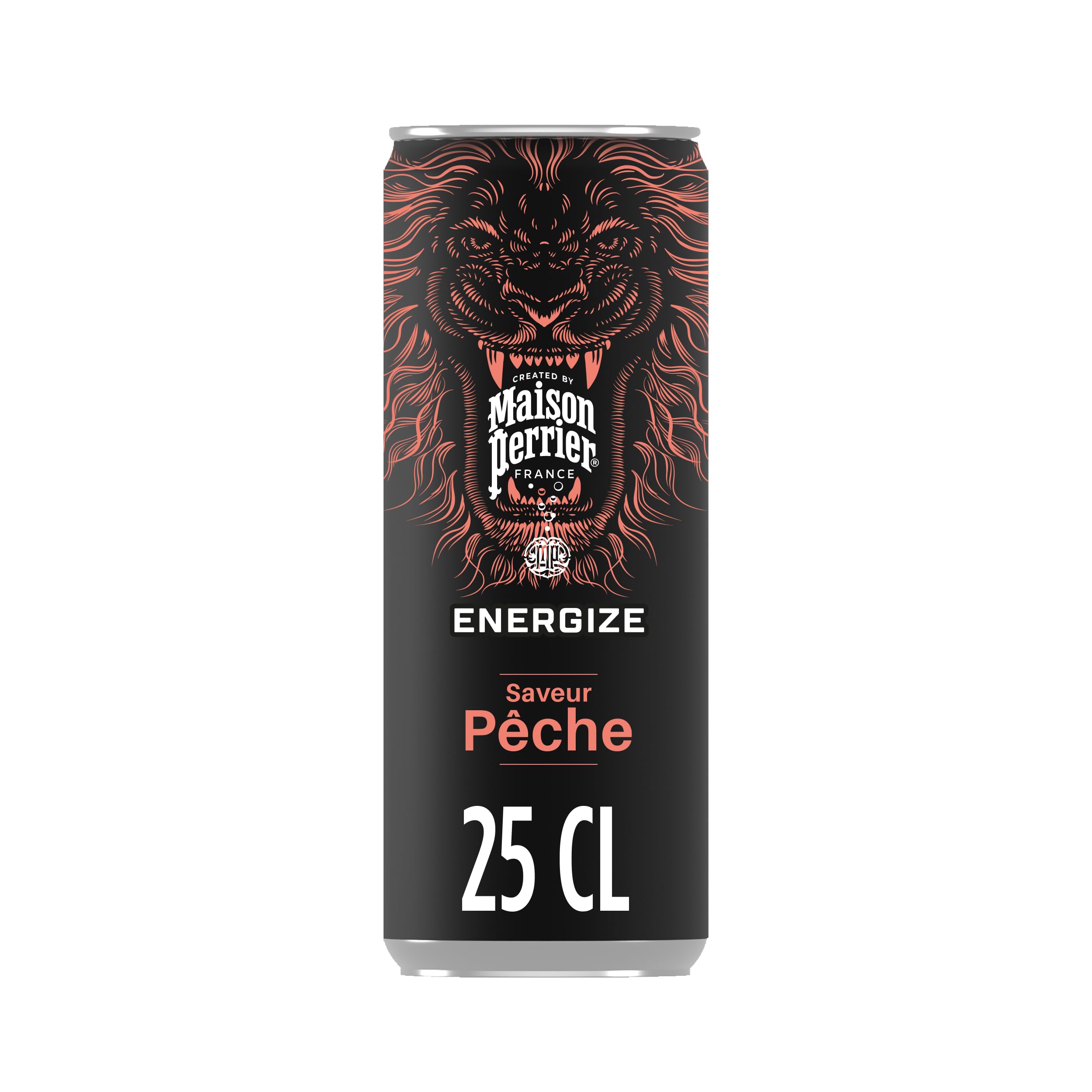 Maison Perrier Energize boisson énergisante pêche 24x25cl faible calories