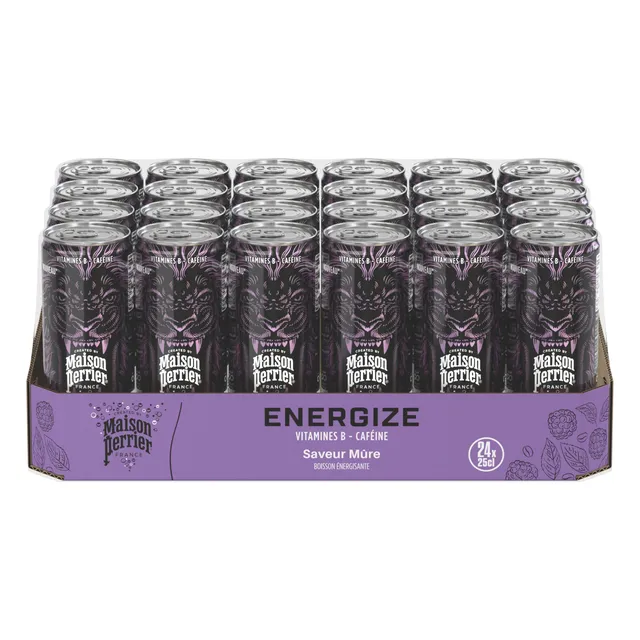 Maison Perrier Energize boisson énergisante mûre 24x25cl