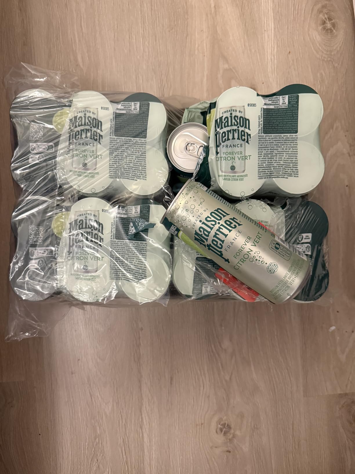 Maison Perrier Forever boisson gazeuse citron vert 24x33cl sans édulcorant