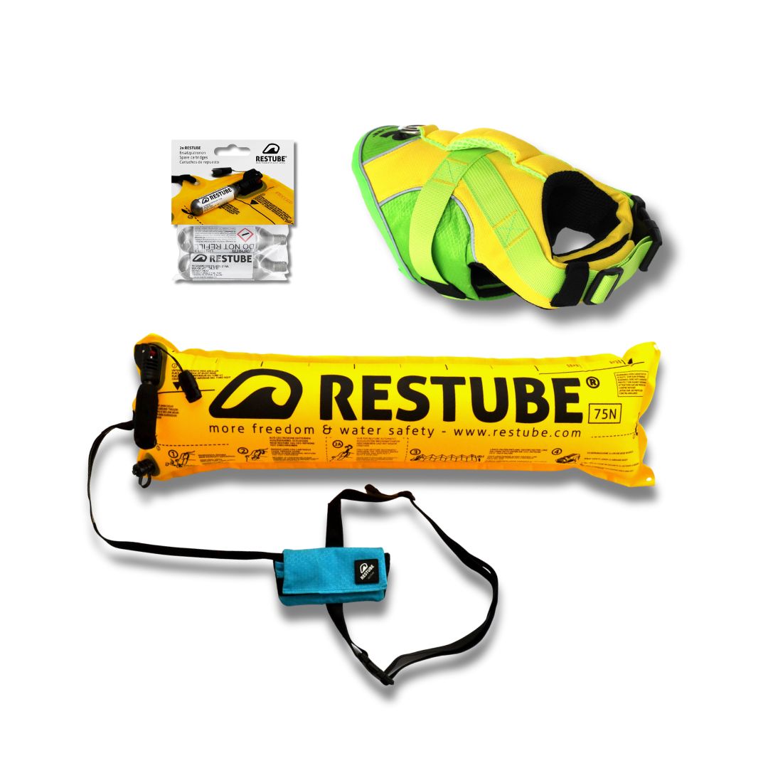 Restube Active + gilet chien pack sécurité Icemint