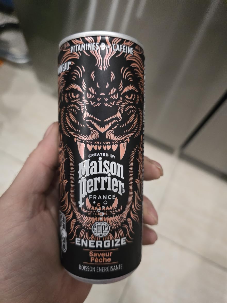 Maison Perrier Energize boisson énergisante pêche 24x25cl faible calories