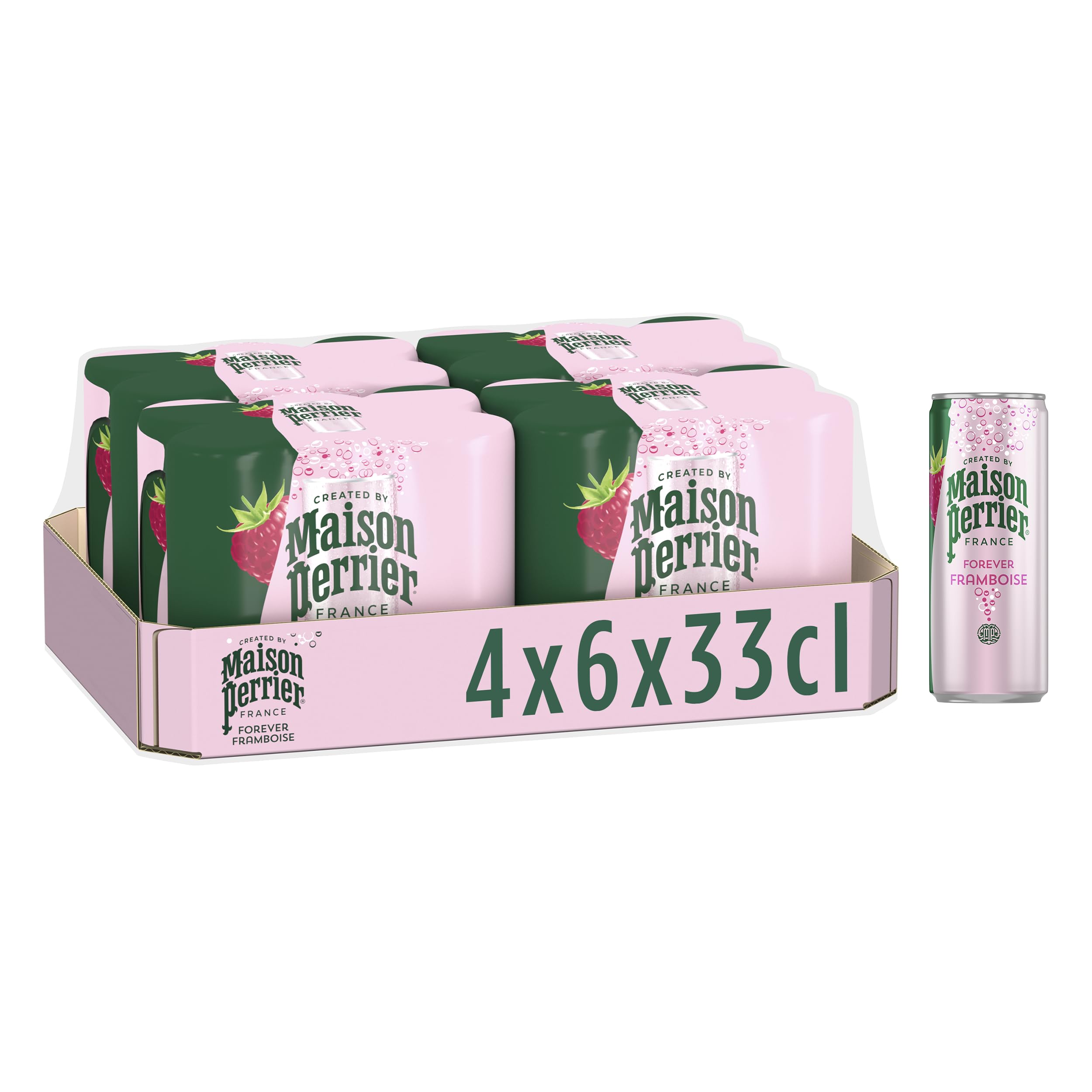 Maison Perrier Forever Framboise boisson gazeuse 4x6x33cl