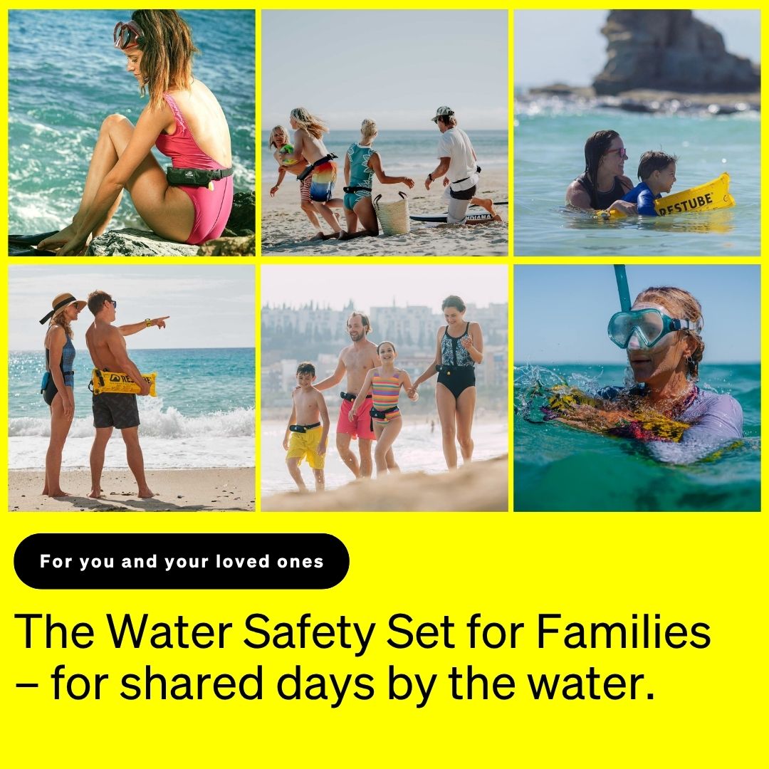 Restube Family Water Safety Set bouée Beach drybag jaune
