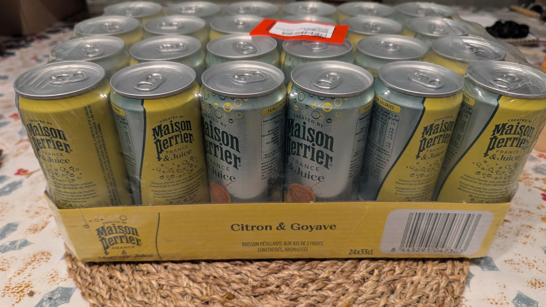 Maison Perrier Magnetic Juice boisson gazeuse citron goyave 24x33cl