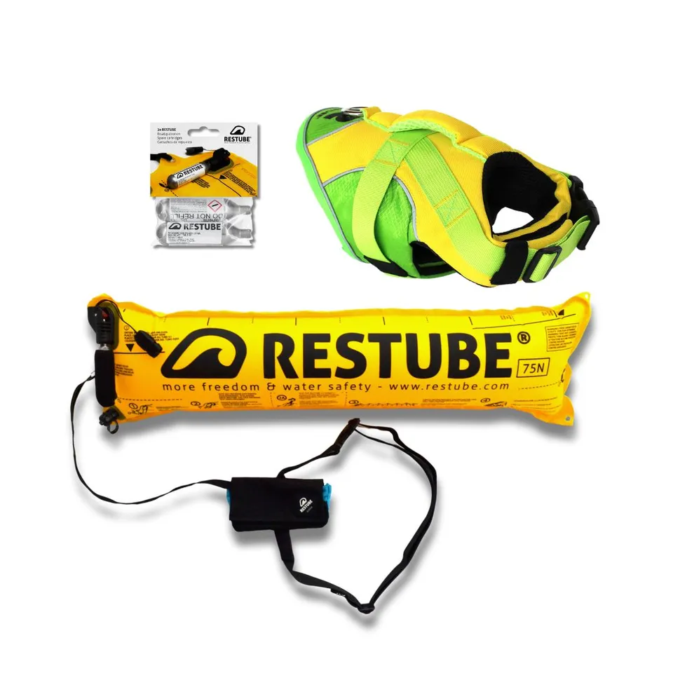 Restube Active + gilet chien pack sécurité Icemint