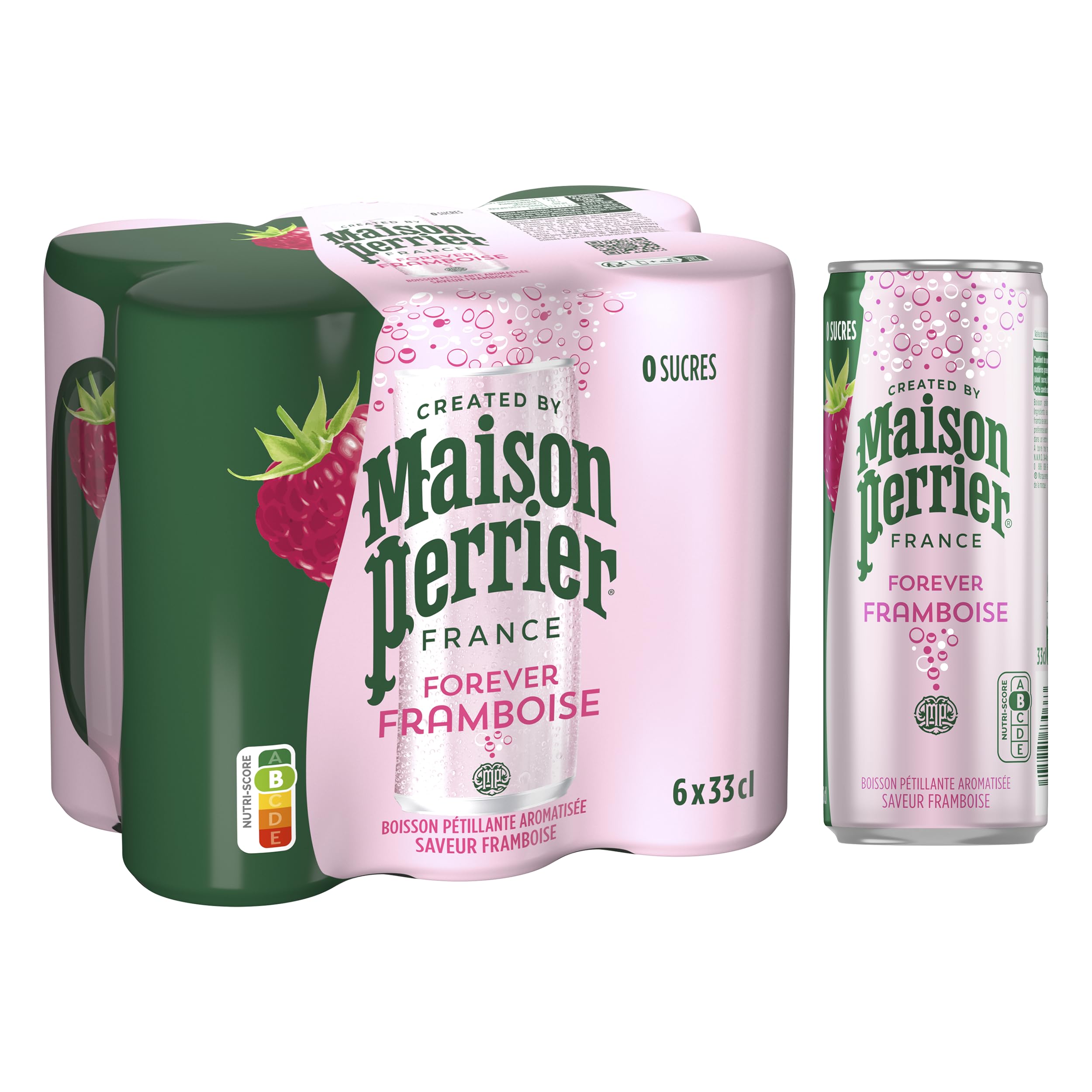 Maison Perrier Forever Framboise boisson gazeuse 4x6x33cl
