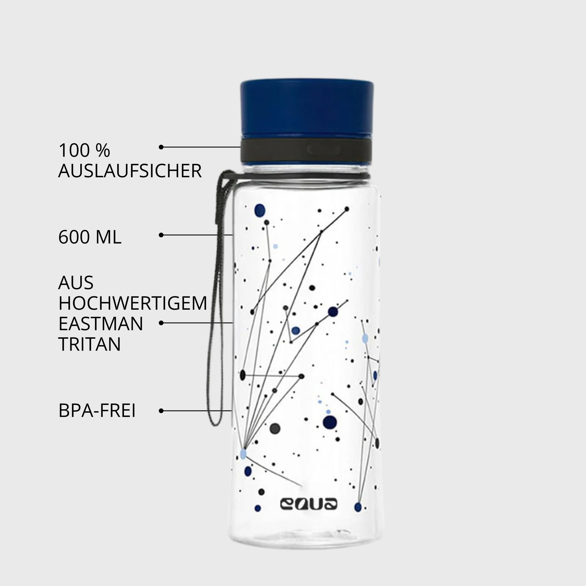 Equa BPA Free Gourde Tritan 600 ml avec poignée