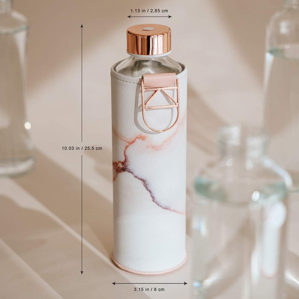 Equa Mismatch Faux LA bouteille verre 750 ml simili cuir