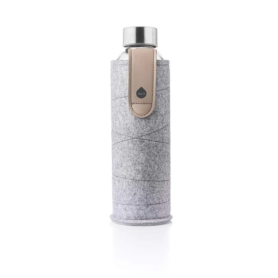 Equa Mismatch Gourde verre 750 ml housse feutre étanche