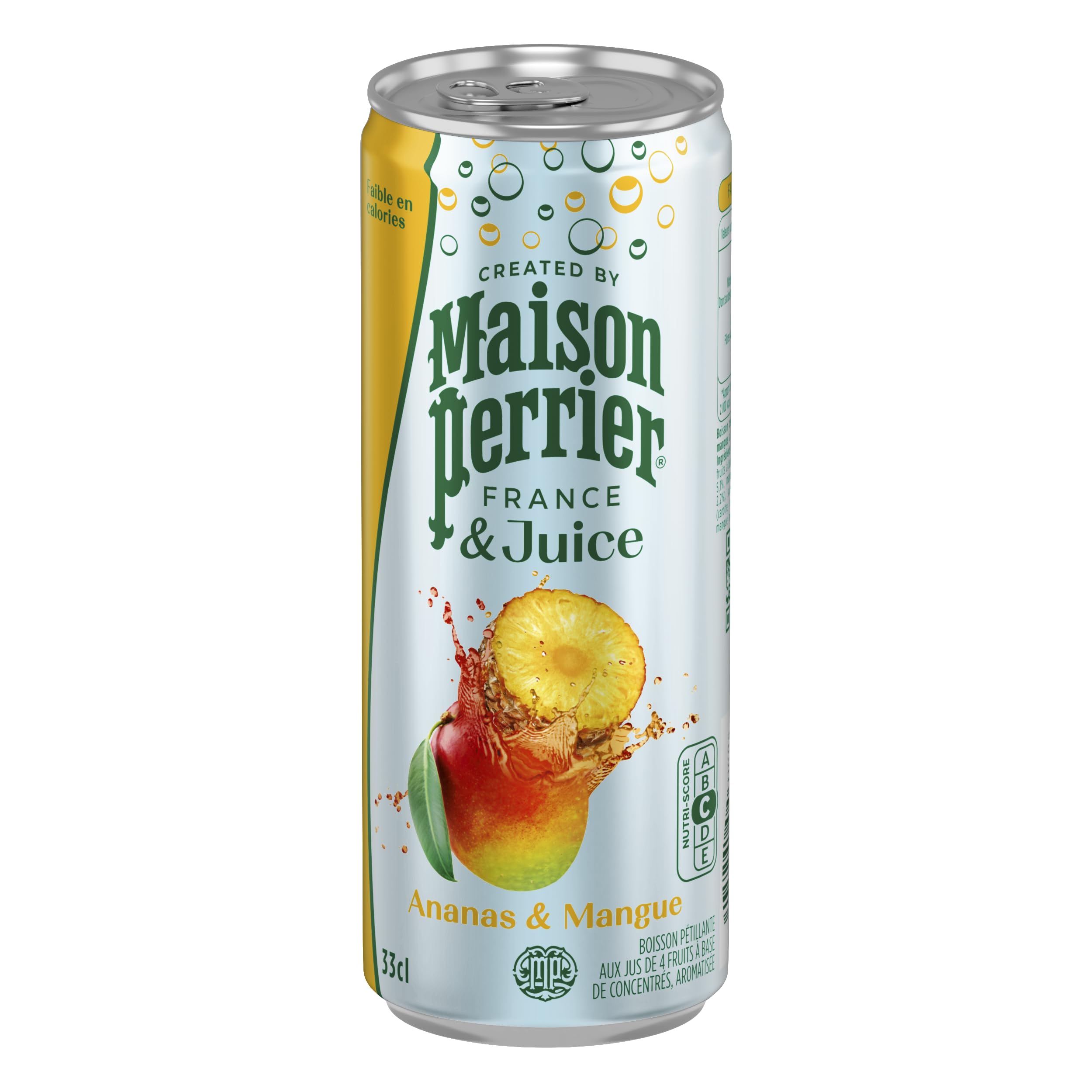 Maison Perrier Magnetic Juice boisson gazeuse ananas mangue 24x33cl