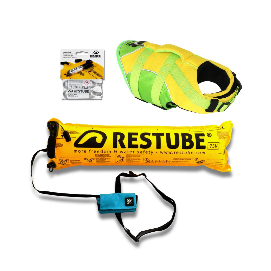 Restube Active + gilet chien pack sécurité Icemint