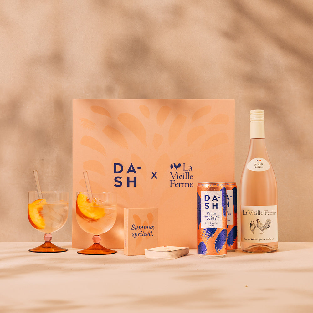 DASH x La Vieille Ferme kit spritz rosé pêche 2 verres
