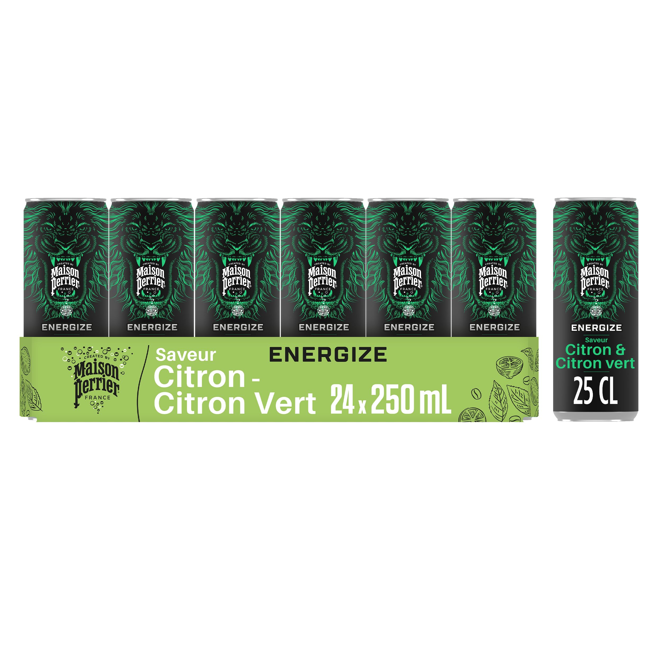 Maison Perrier Energize boisson citron-citron vert 24x25cl