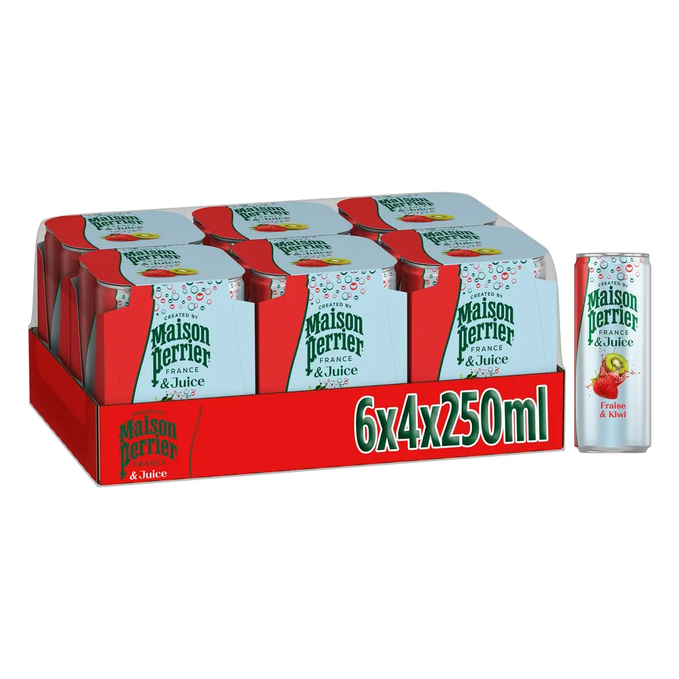 Maison Perrier Magnetic Juice boisson gazeuse fraise kiwi 24x25cl