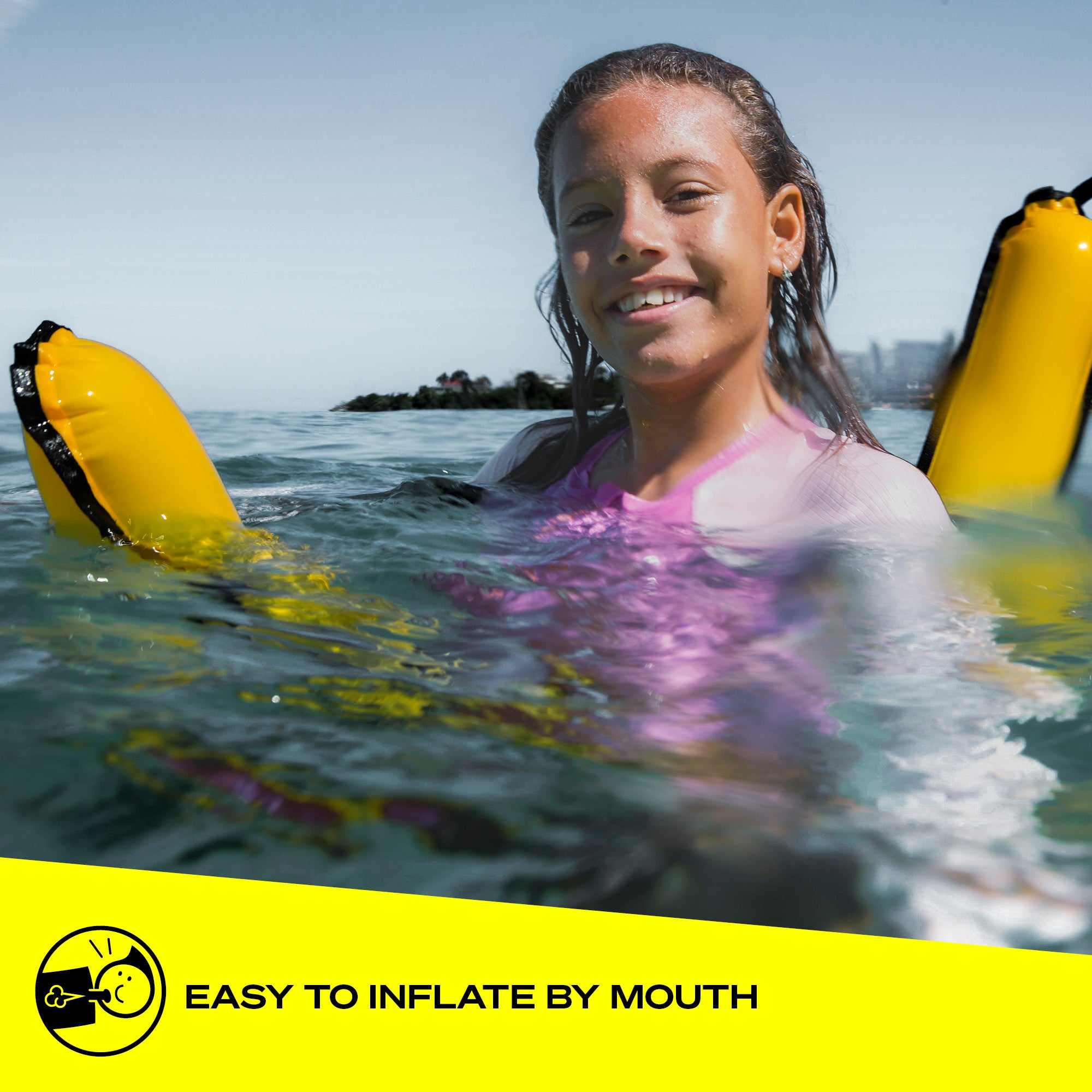 Restube Pool Noodle frite gonflable jaune enfant