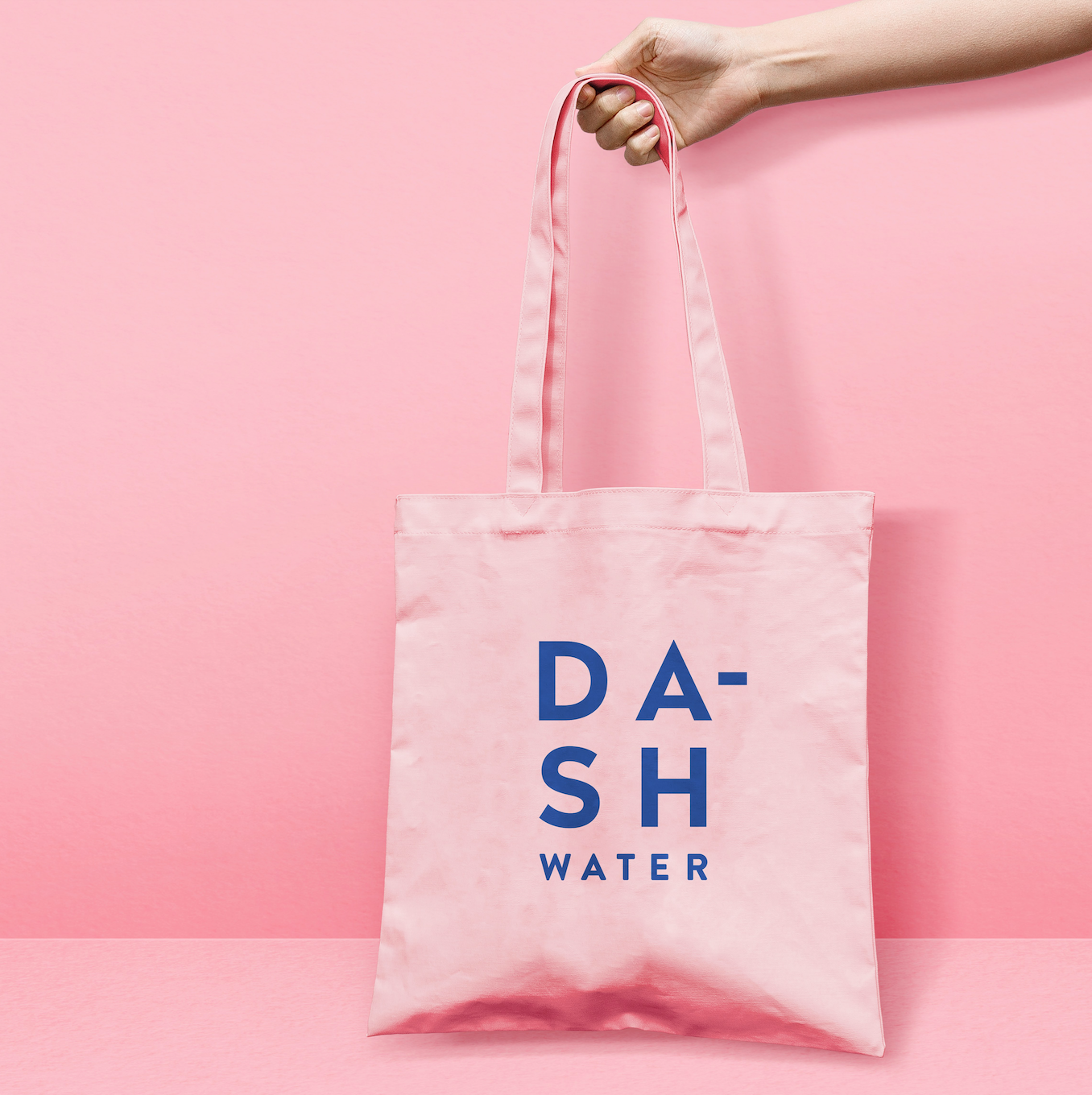 DASH Water Sac Tote Bag Rose Coton Réutilisable