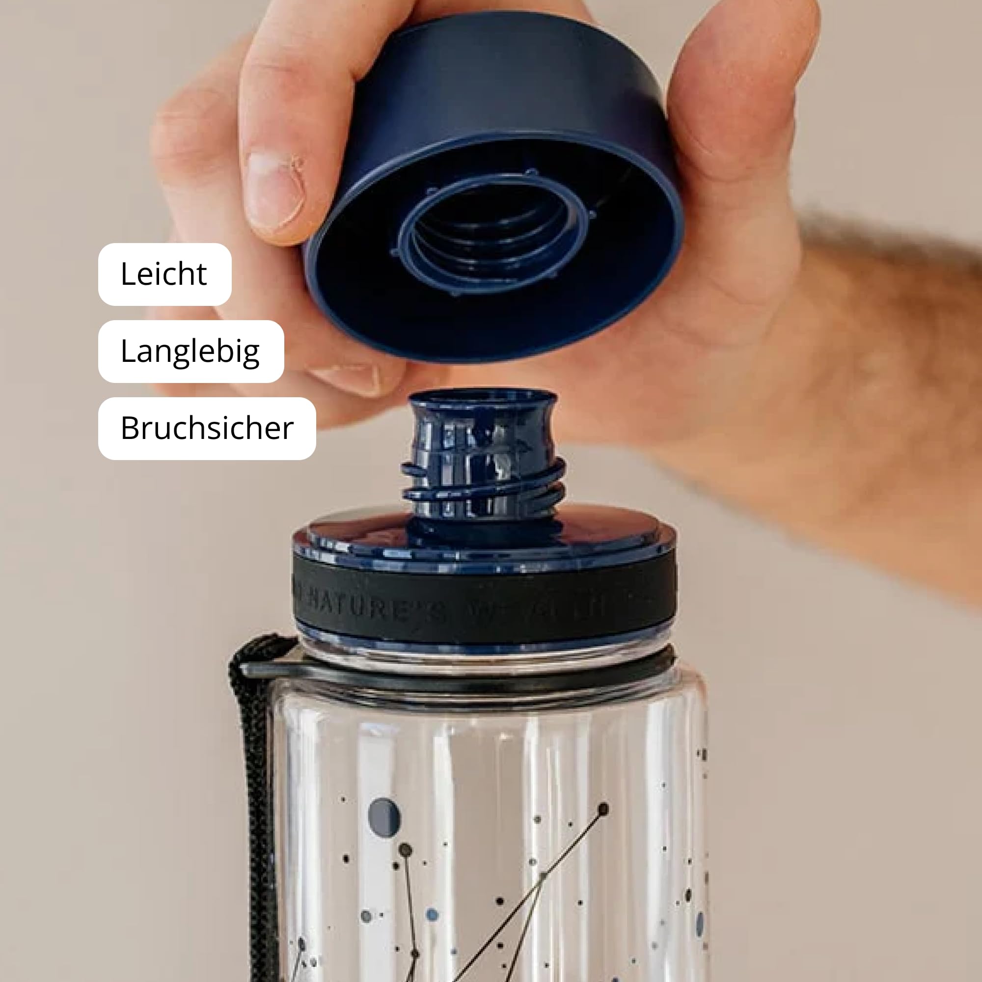 Equa BPA Free Gourde Tritan 600 ml avec poignée
