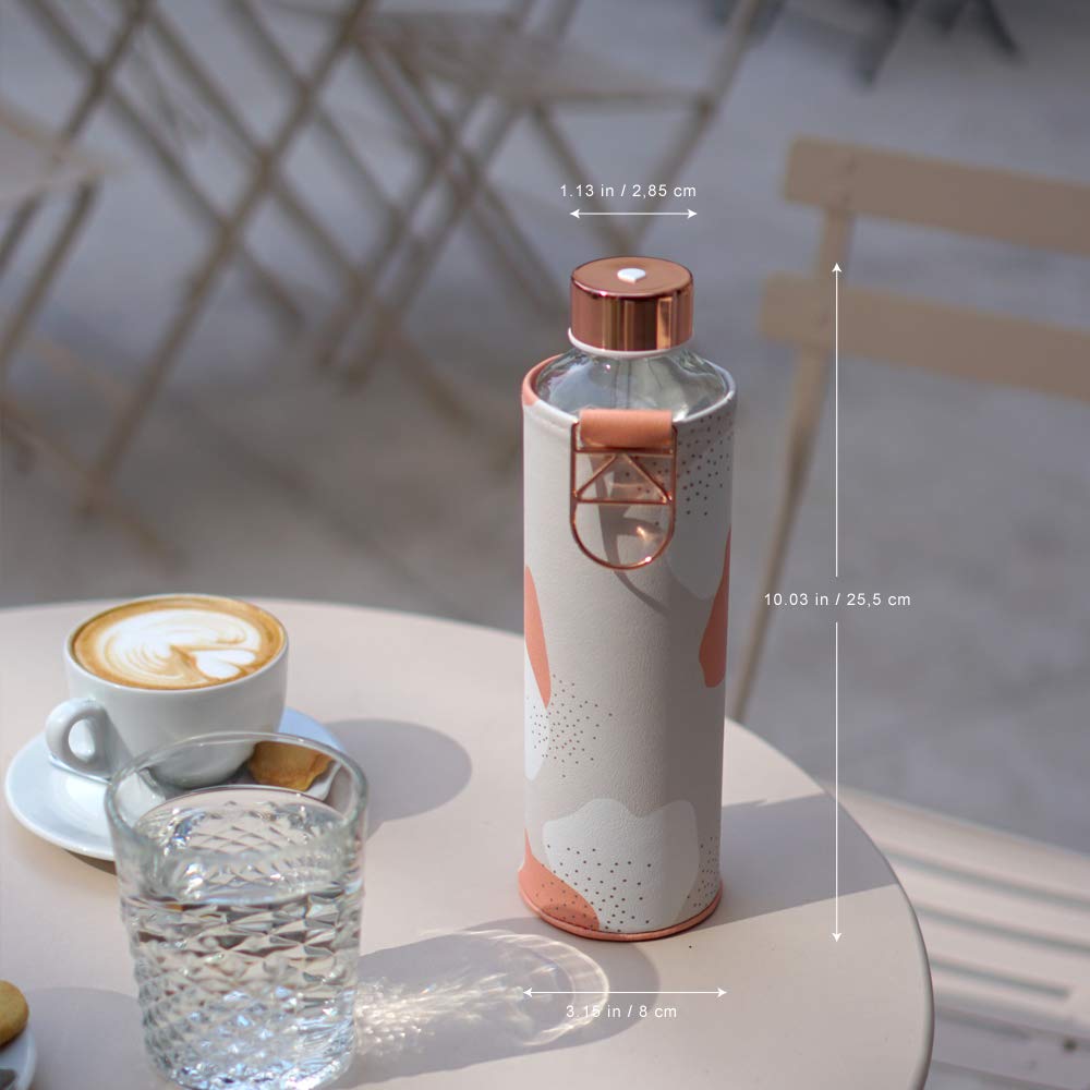 Equa Mismatch MM Faux gourde verre 750 ml cuir graphite inox
