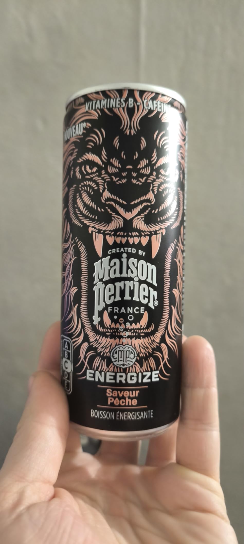 Maison Perrier Energize boisson énergisante pêche 24x25cl faible calories