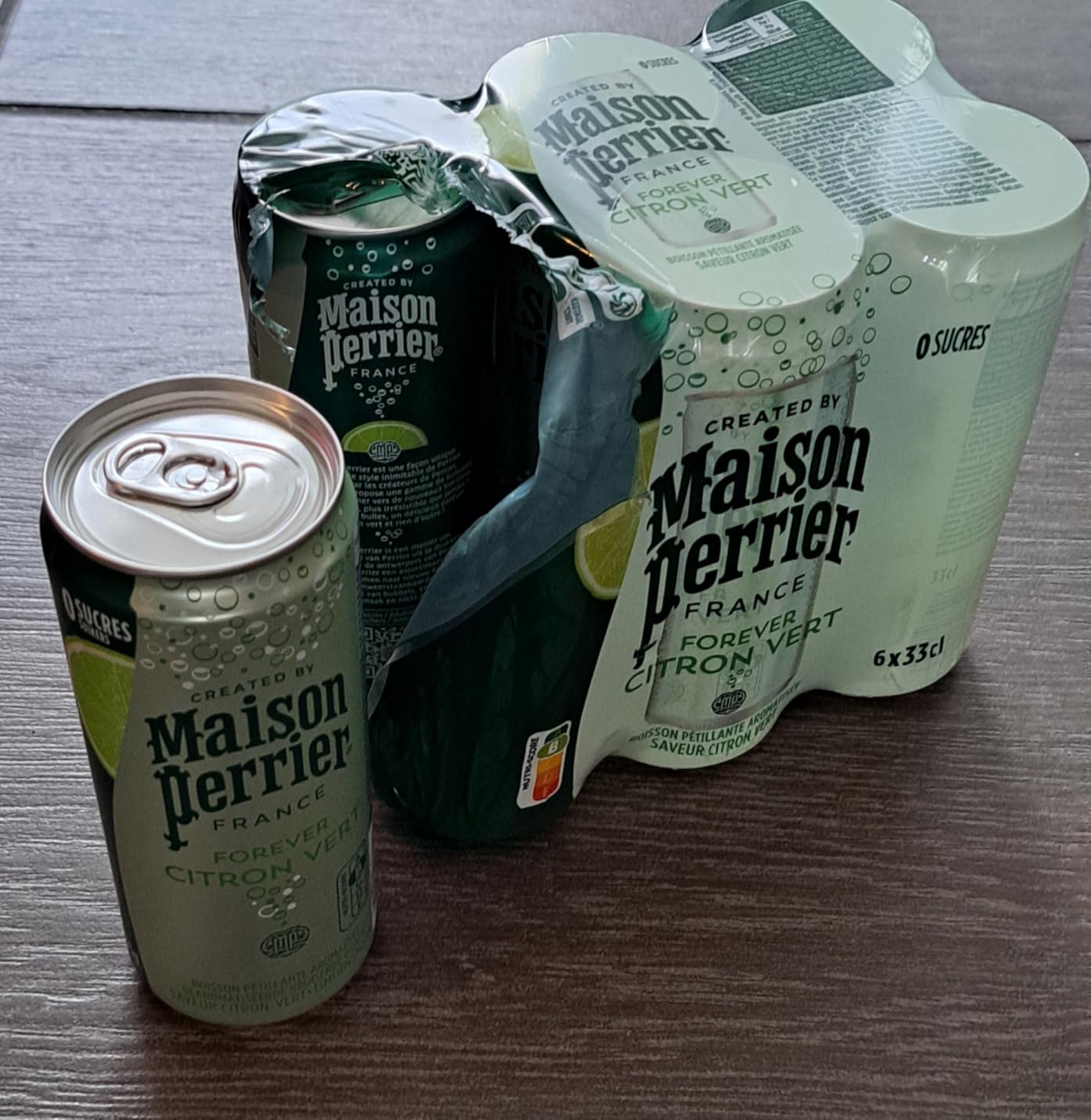 Maison Perrier Forever boisson gazeuse citron vert 24x33cl sans édulcorant