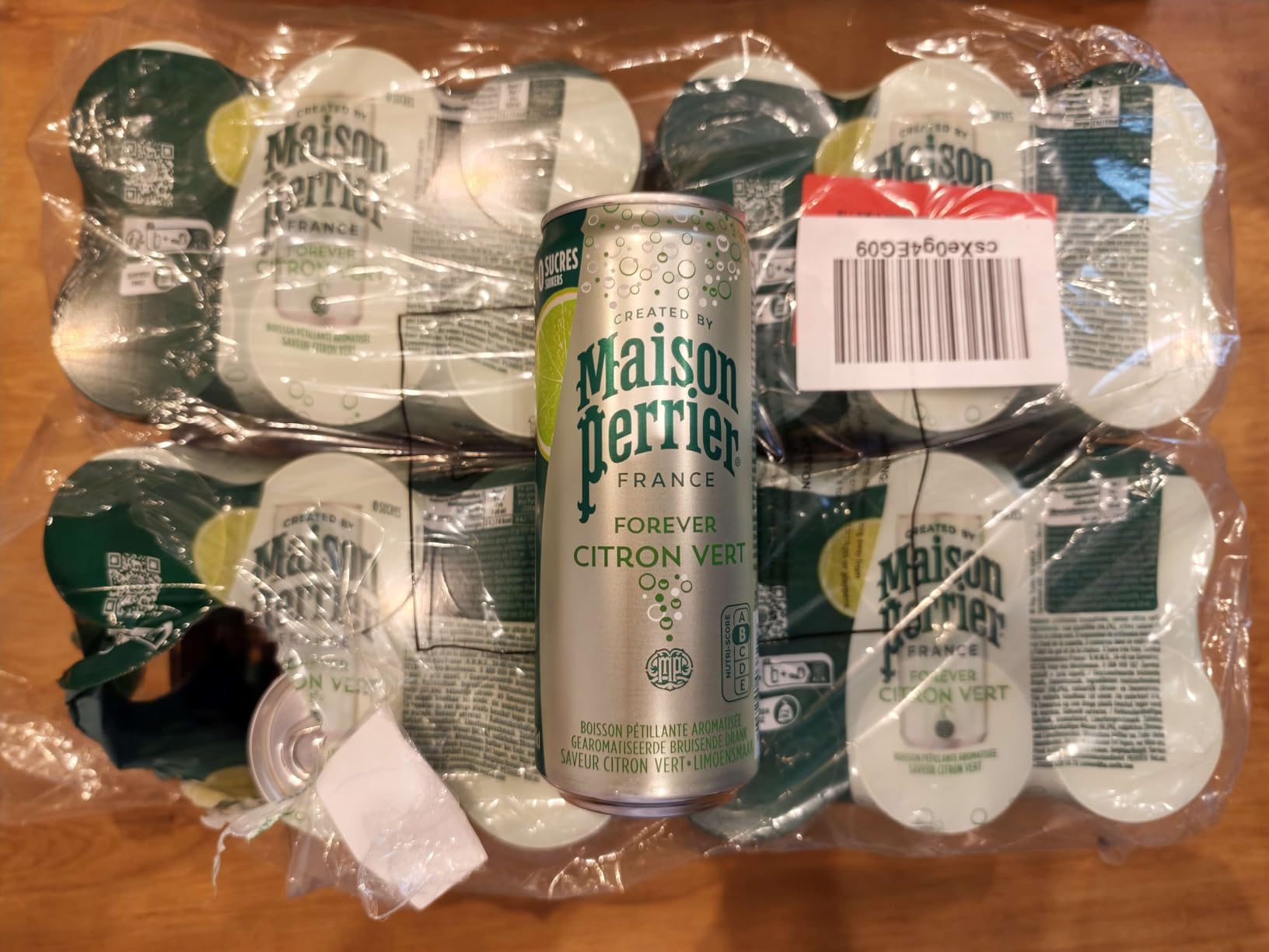 Maison Perrier Forever boisson gazeuse citron vert 24x33cl sans édulcorant