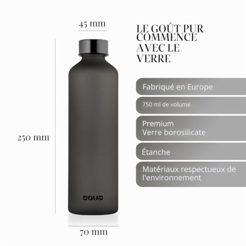 Equa Mismatch Ash bouteille verre grise 750 ml