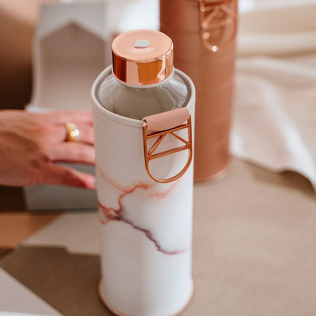 Equa Mismatch Faux LA bouteille verre 750 ml simili cuir