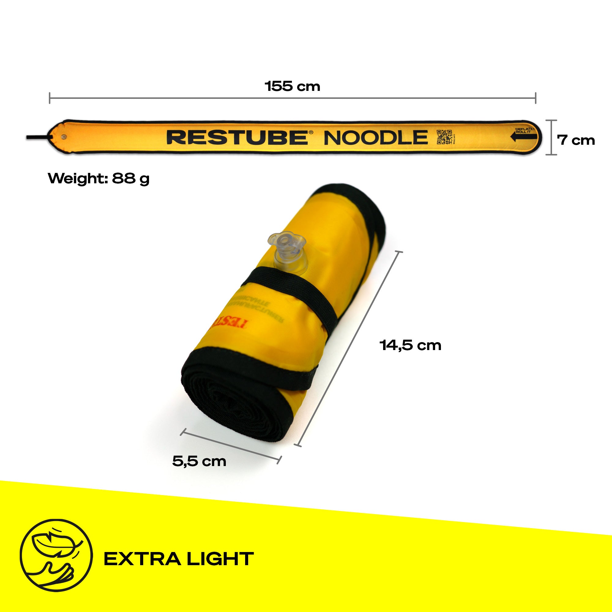 Restube Pool Noodle frite gonflable jaune enfant