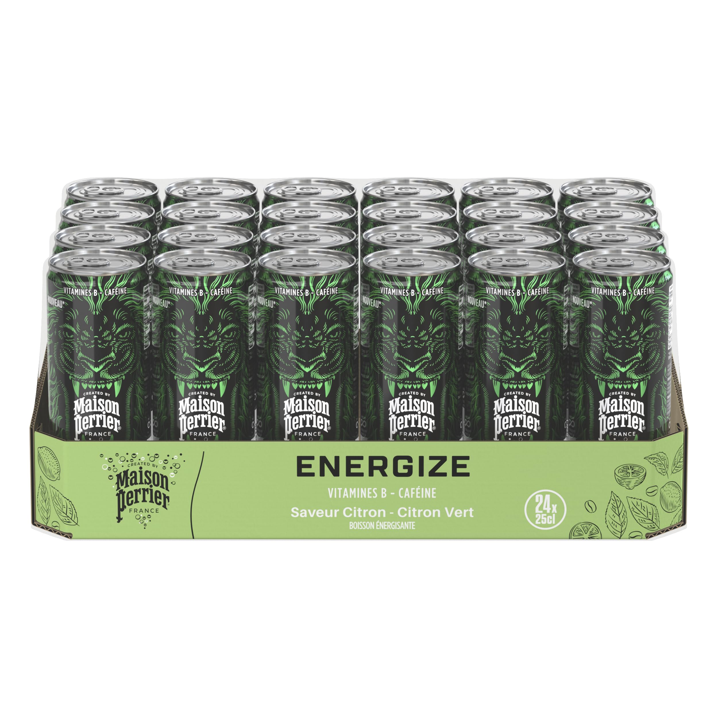 Maison Perrier Energize boisson citron-citron vert 24x25cl