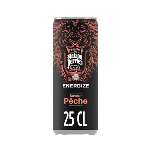 Maison Perrier Energize boisson énergisante pêche 24x25cl faible calories