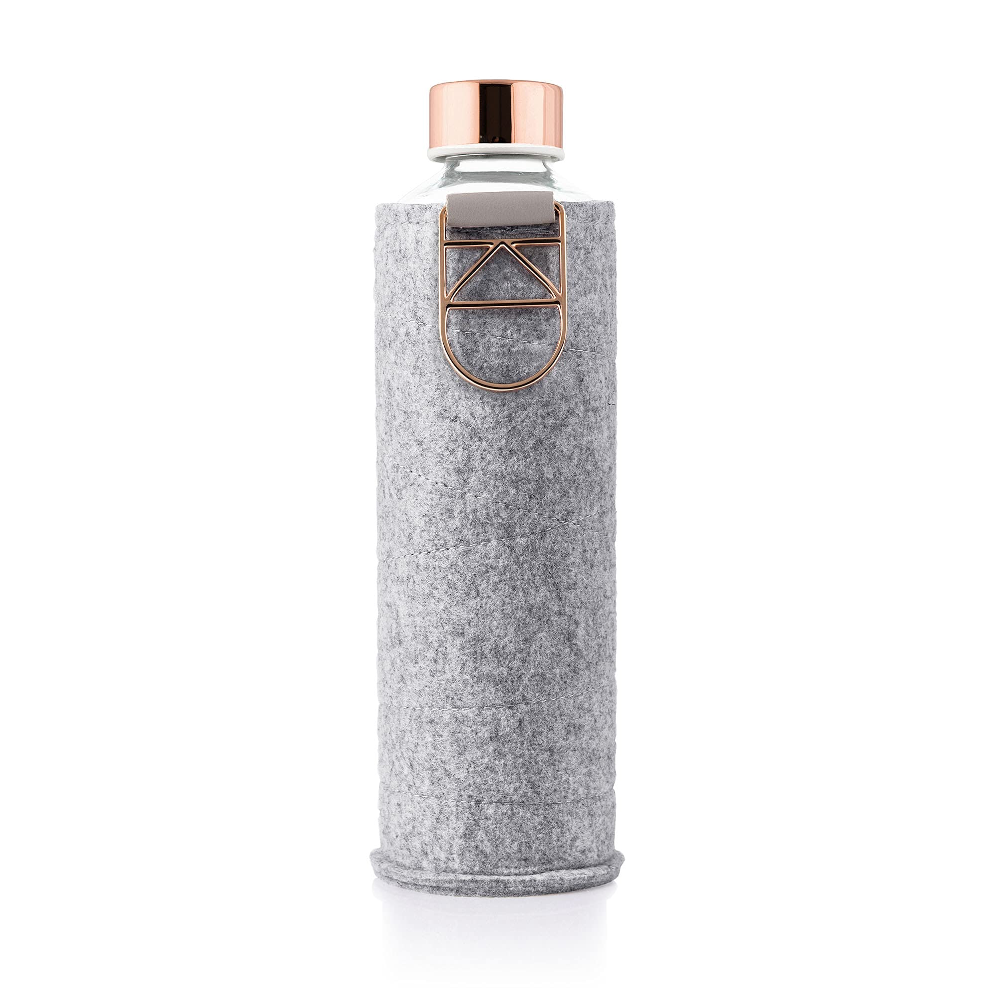 Equa Mismatch Gourde verre 750 ml Rose Gold housse feutre
