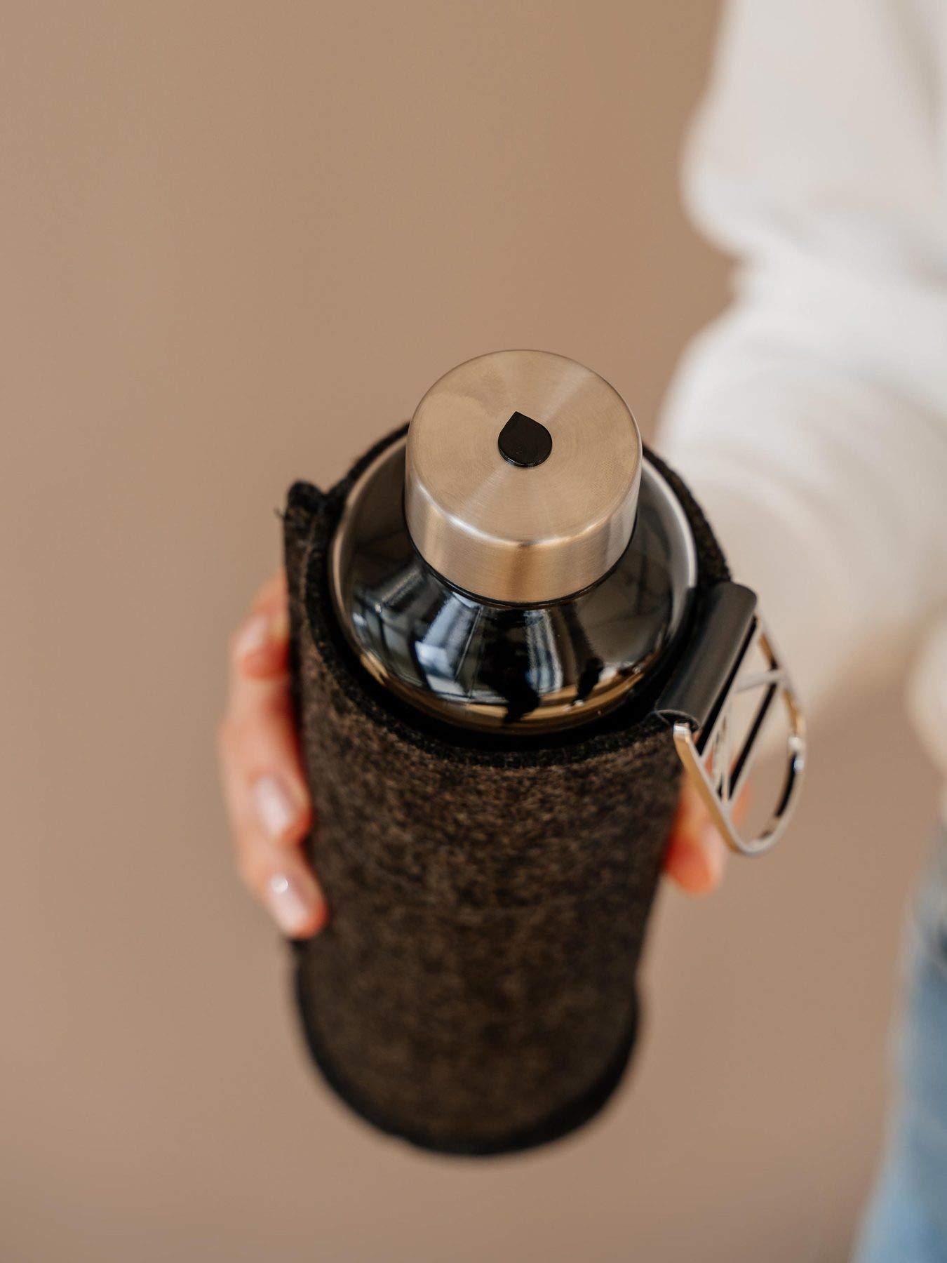 Equa Mismatch Gourde verre 750 ml étui feutre fiable