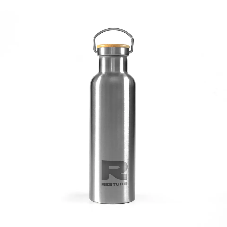Restube Add Ons Drink Bottle inox 750 ml couvercle bambou