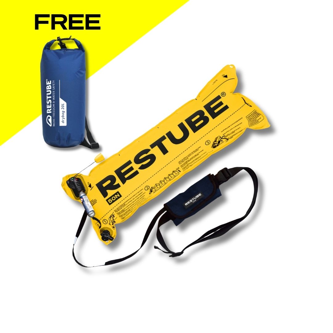 Restube Family Water Safety Set bouée Beach drybag jaune