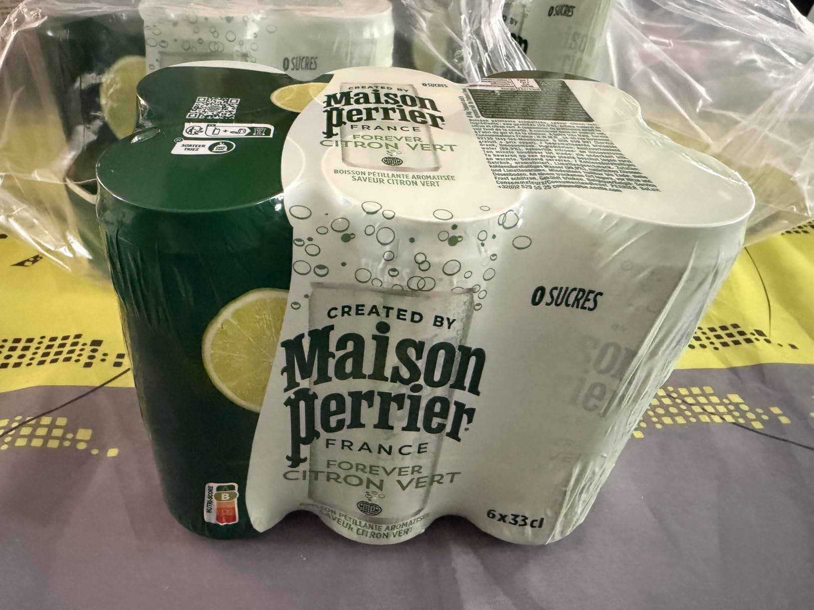 Maison Perrier Forever boisson gazeuse citron vert 24x33cl sans édulcorant