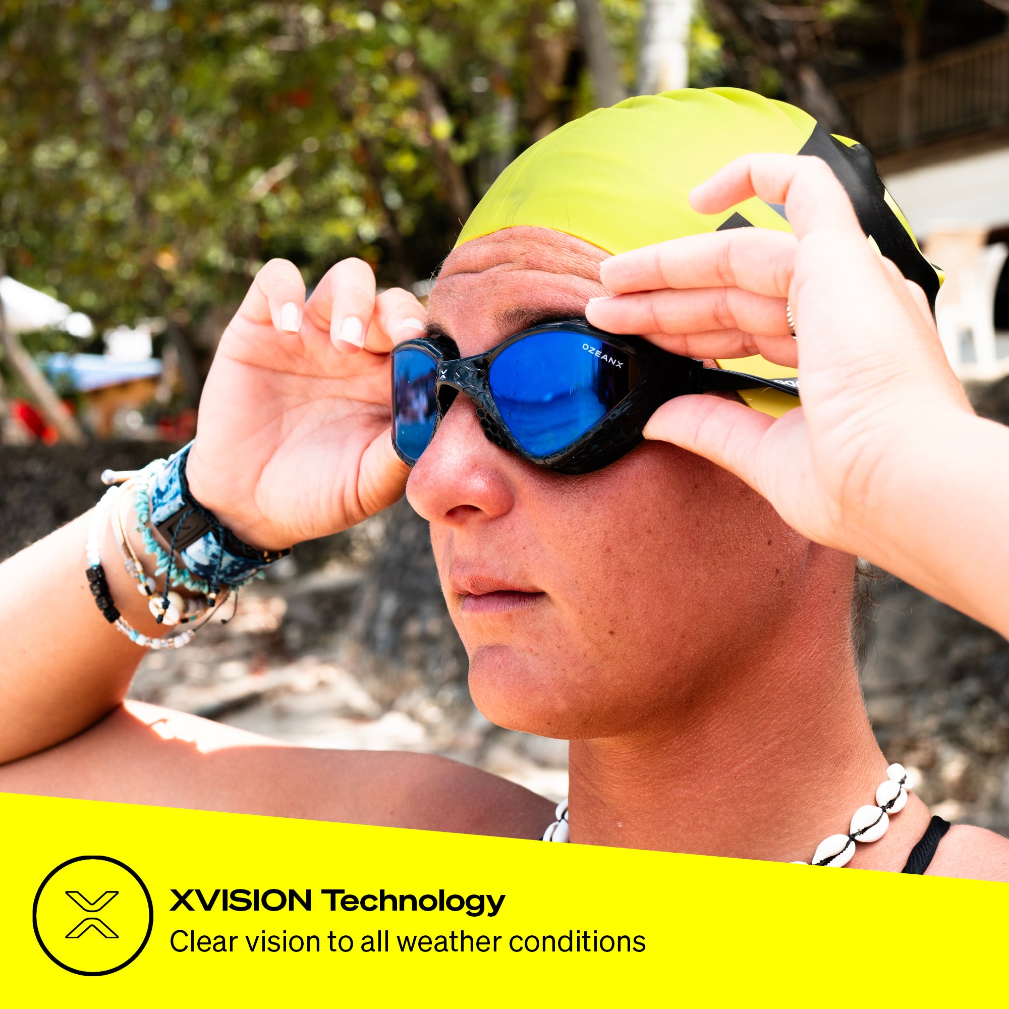 Restube Ozeanx lunettes de natation miroir blanc/orange