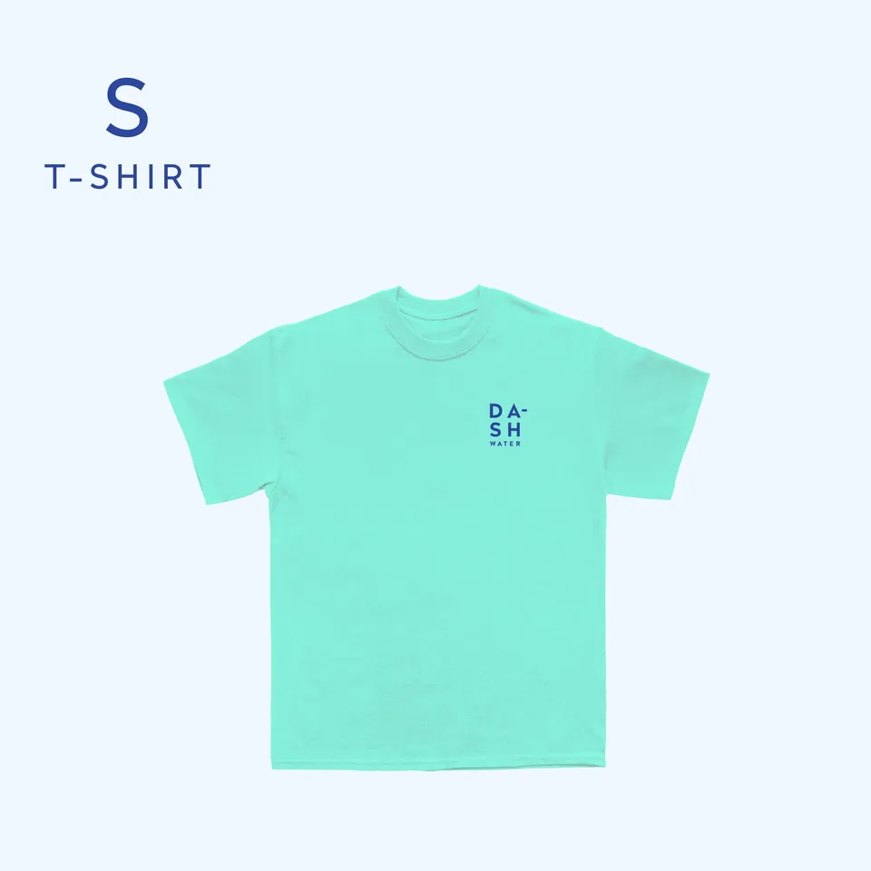 DASH Water T-shirt Caribbean Blue S coton bleu