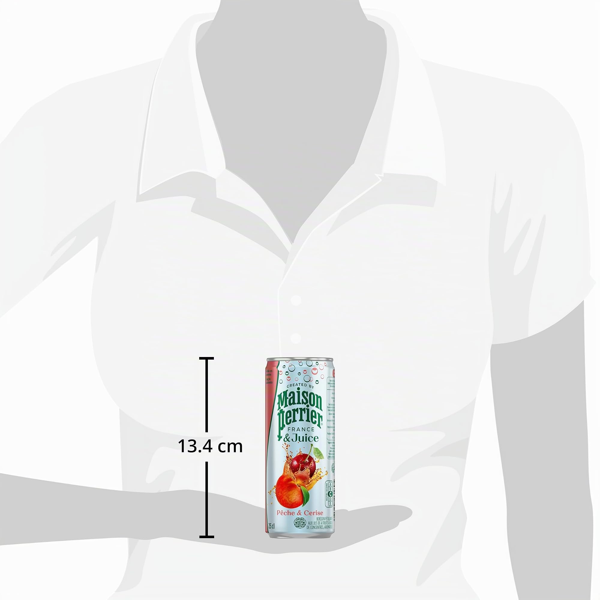 Maison Perrier Magnetic Juice boisson gazeuse pêche cerise 24x25cl