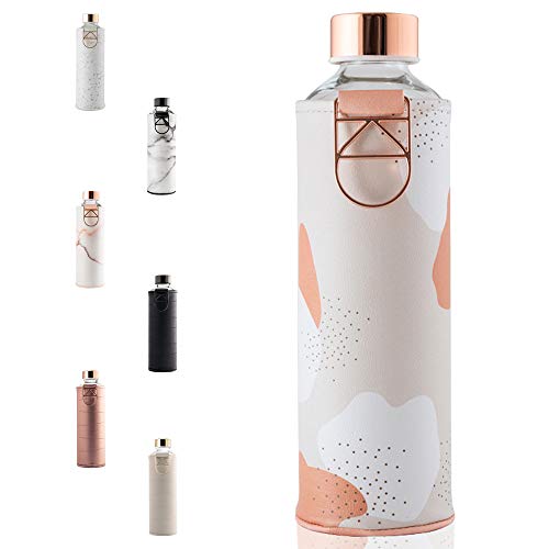 Equa Mismatch MM Faux gourde verre 750 ml cuir graphite inox