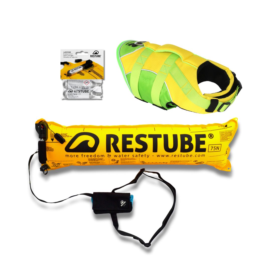 Restube Active + gilet chien pack sécurité Icemint