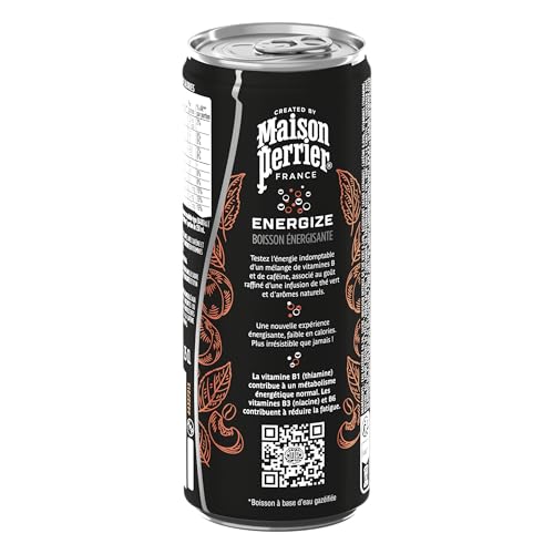 Maison Perrier Energize boisson énergisante pêche 24x25cl faible calories