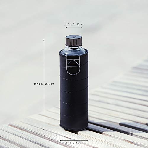 Equa Mismatch MM Faux gourde verre 750 ml housse simili cuir