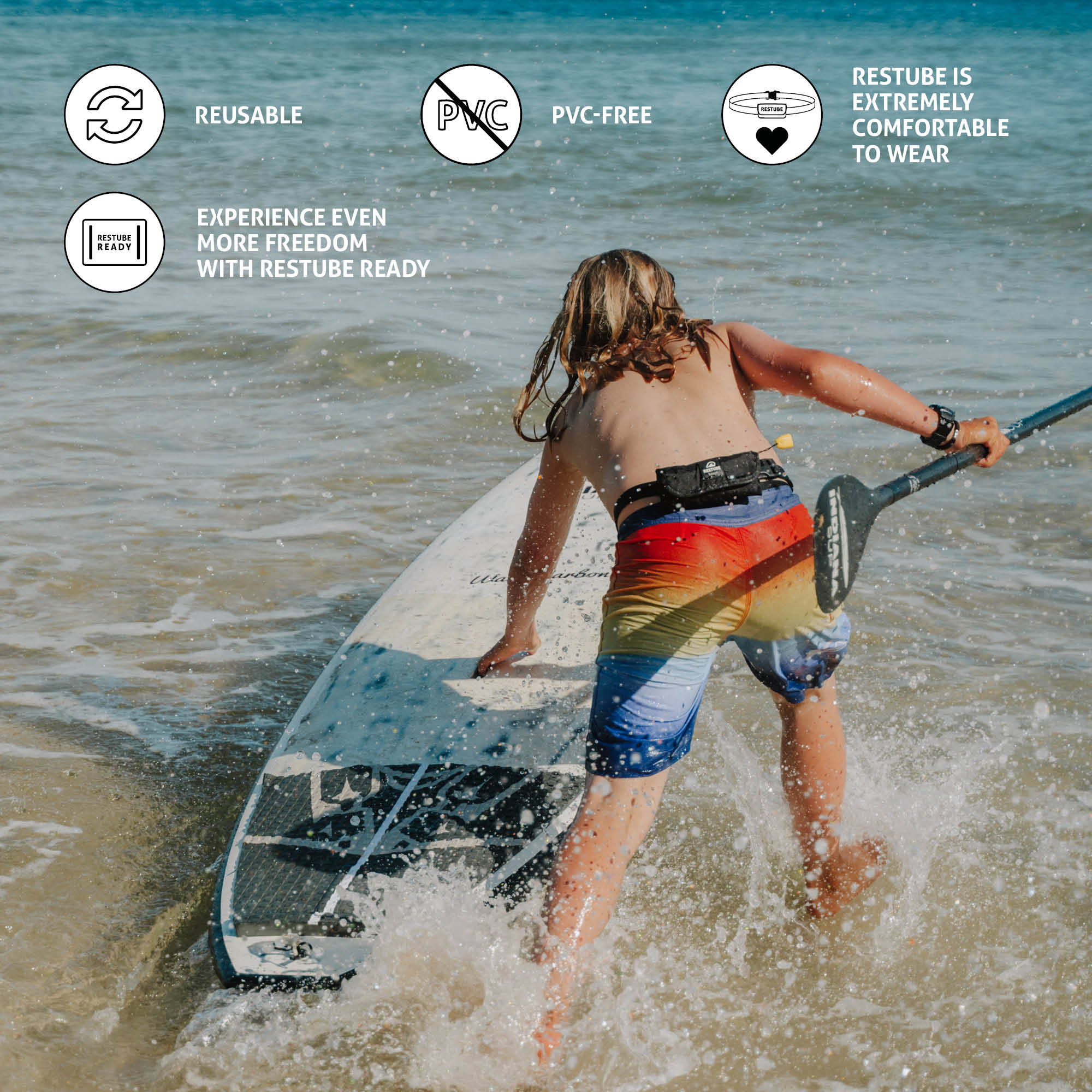 Restube Beach Starter Bundle bouée + 6 cartouches CO2