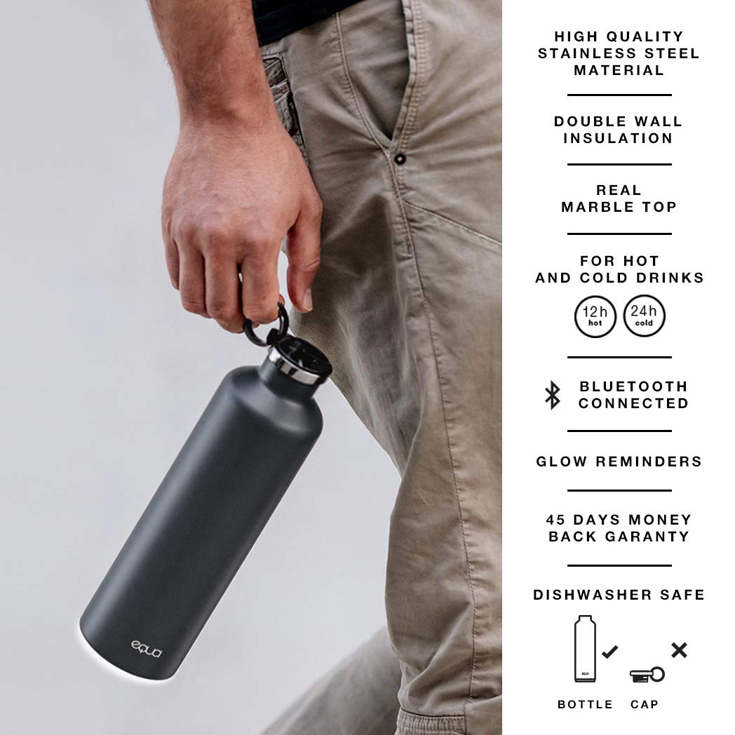 Equa Smart gourde isotherme grise 680 ml connectée