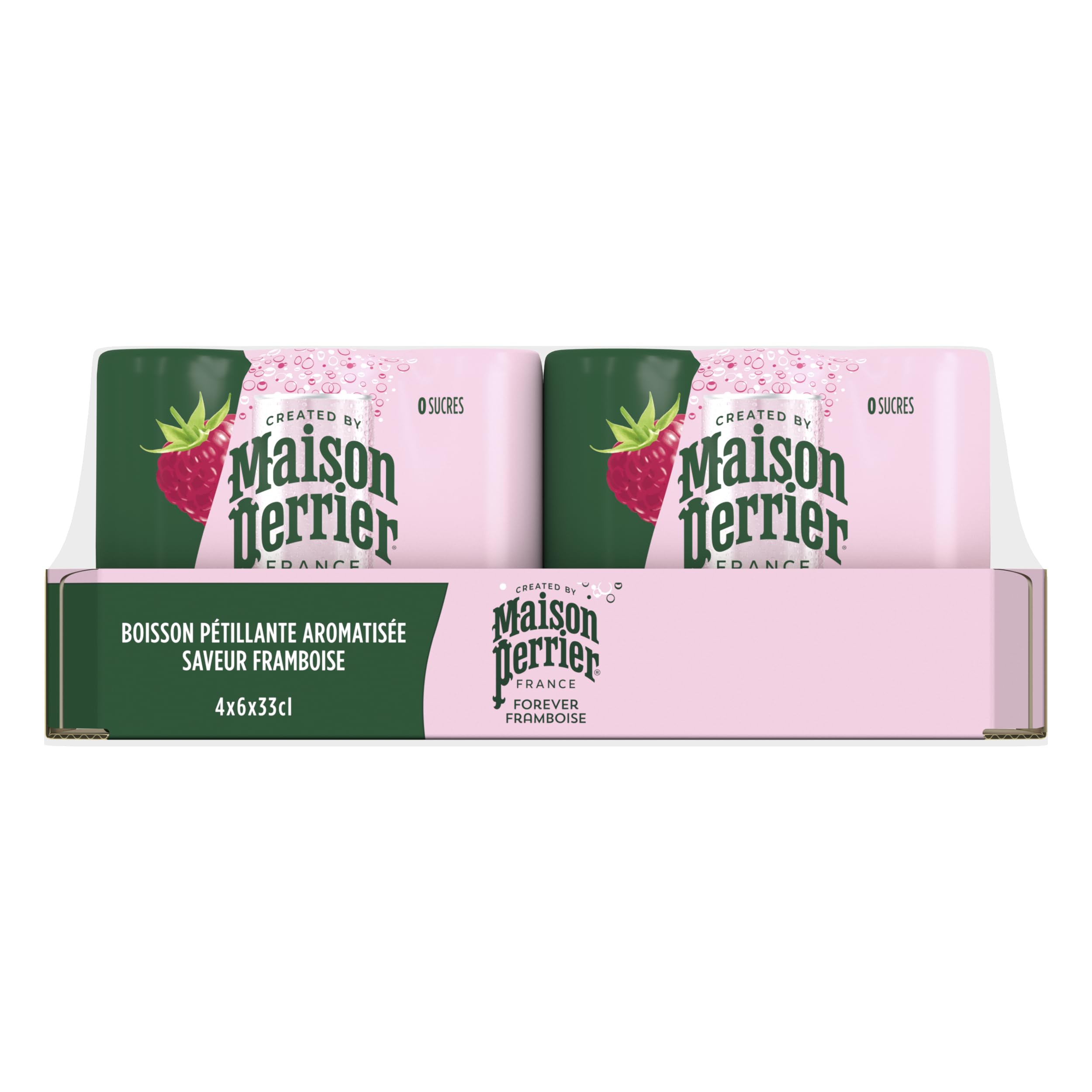 Maison Perrier Forever Framboise boisson gazeuse 4x6x33cl