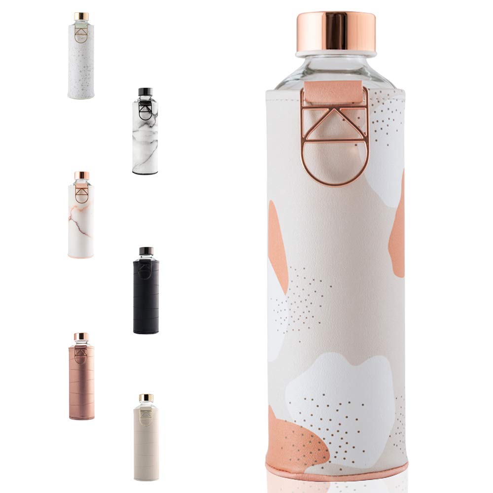 Equa Mismatch MM Faux gourde verre 750 ml housse simili cuir