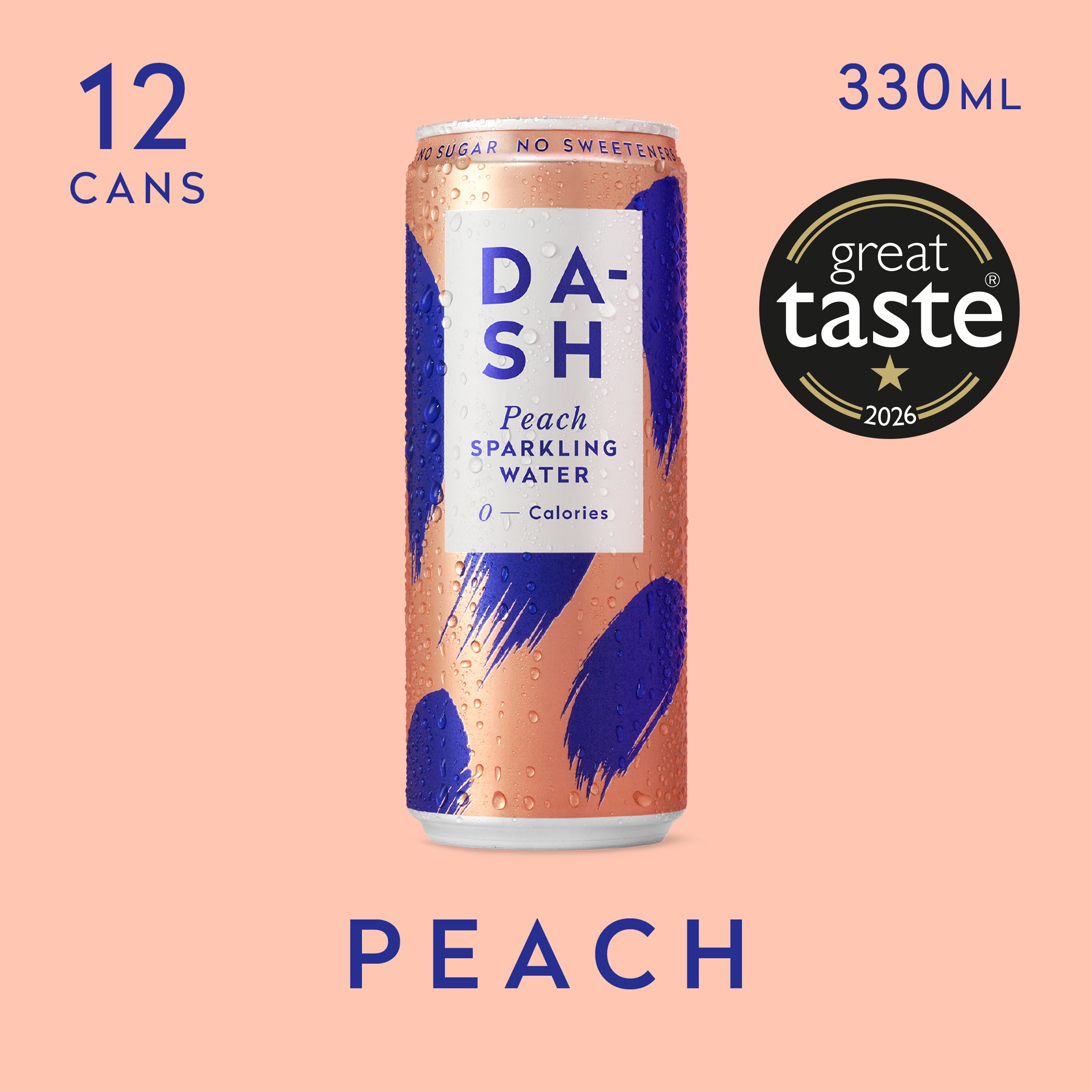 DASH Pêche eau gazeuse pétillante sans sucre vrais fruits