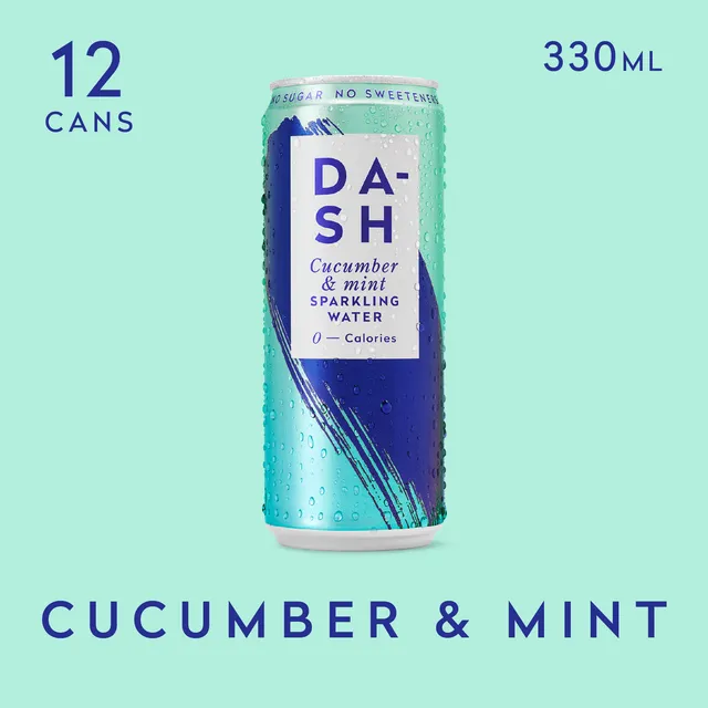 DASH concombre menthe eau pétillante sans sucre