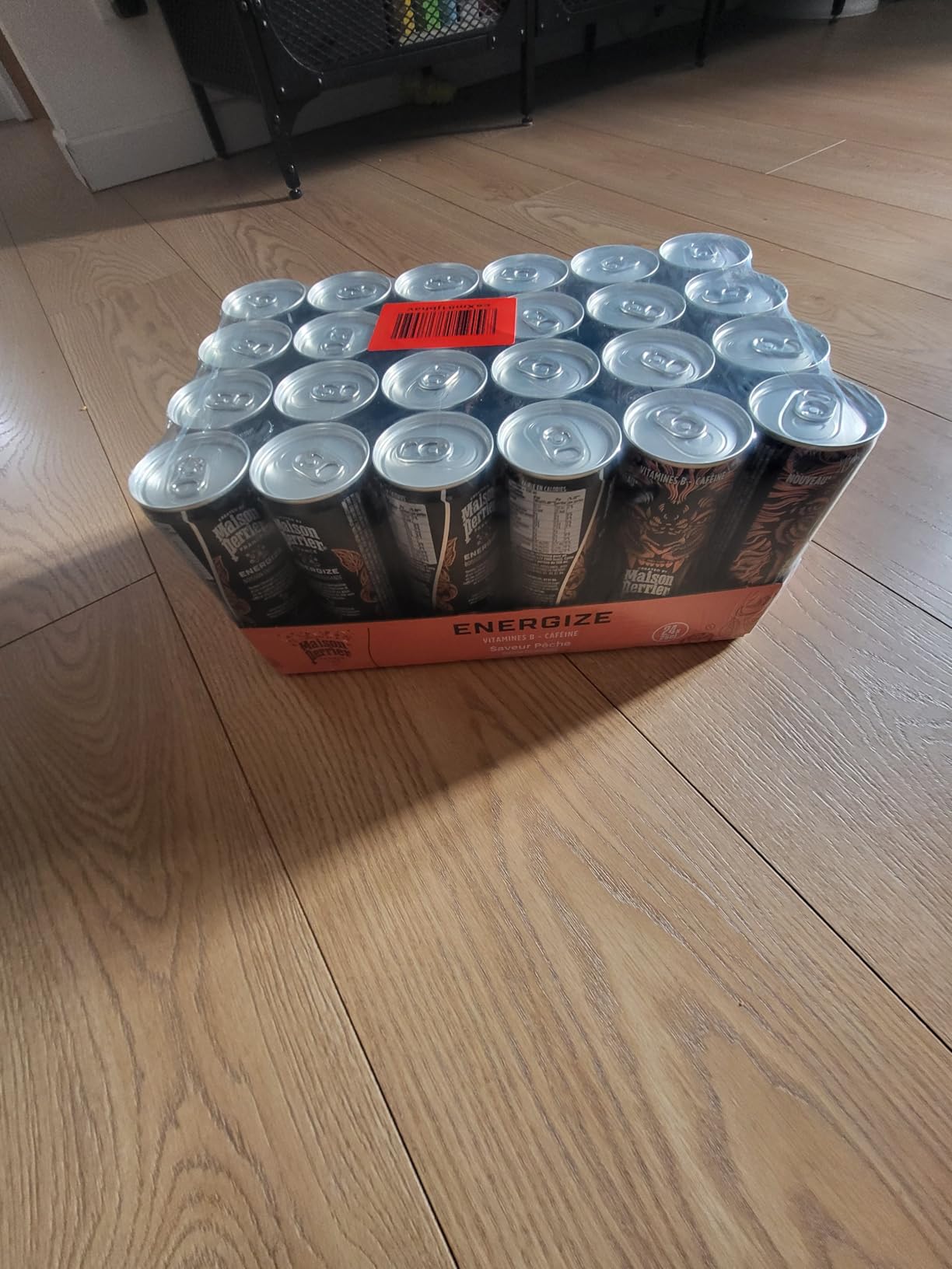 Maison Perrier Energize boisson énergisante pêche 24x25cl faible calories